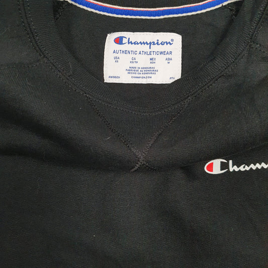 Mens Black Champion Lightweight Crewneck Jumper