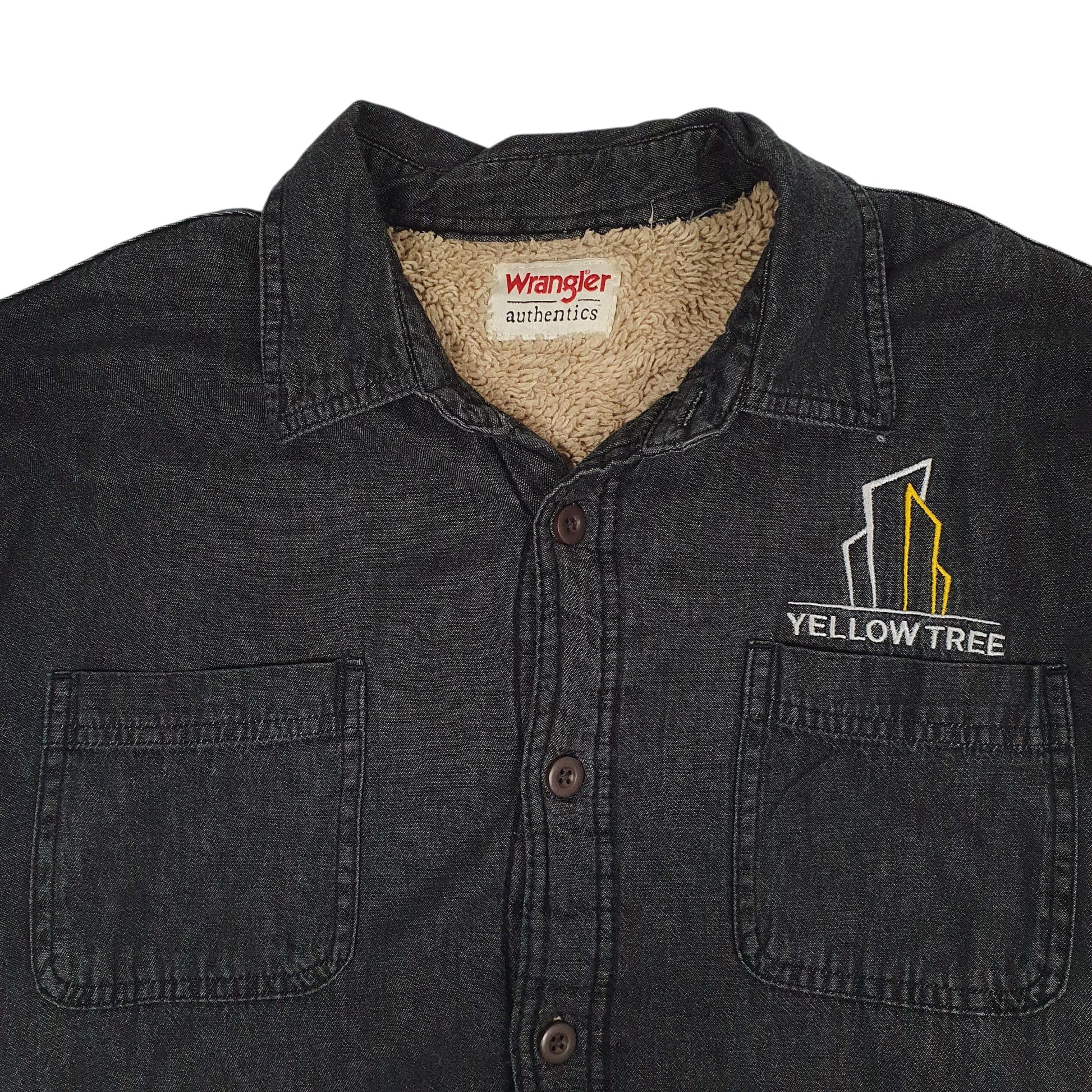 Mens Grey Wrangler Sherpa Lined  Coat