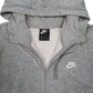 Mens Grey Nike Hoodie Full Zip Jumper