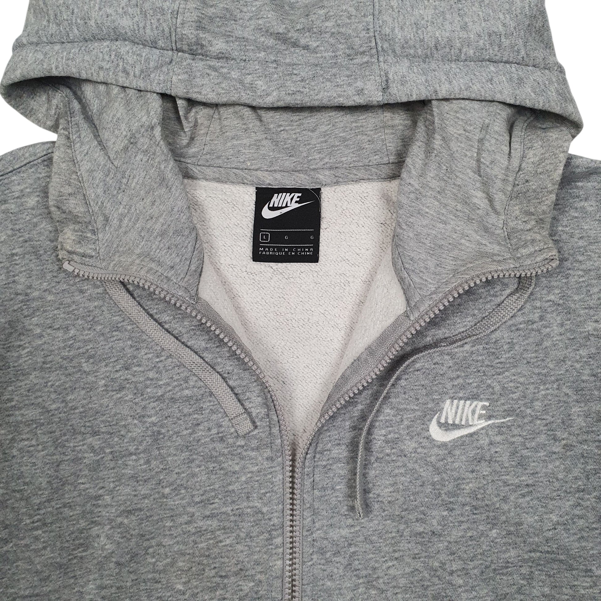 Mens Grey Nike Hoodie Full Zip Jumper