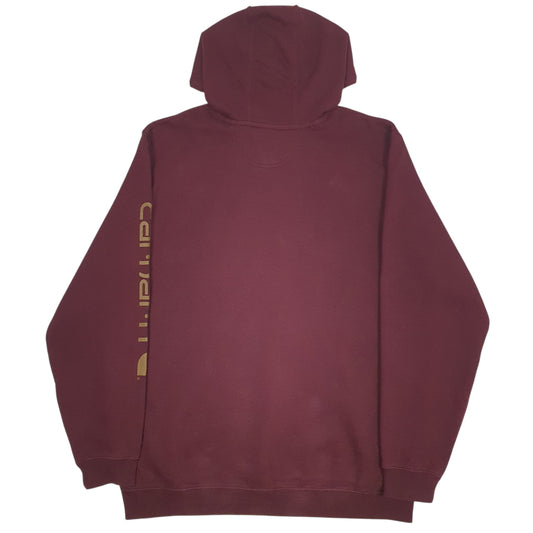 Mens Burgundy Carhartt  Hoodie Jumper