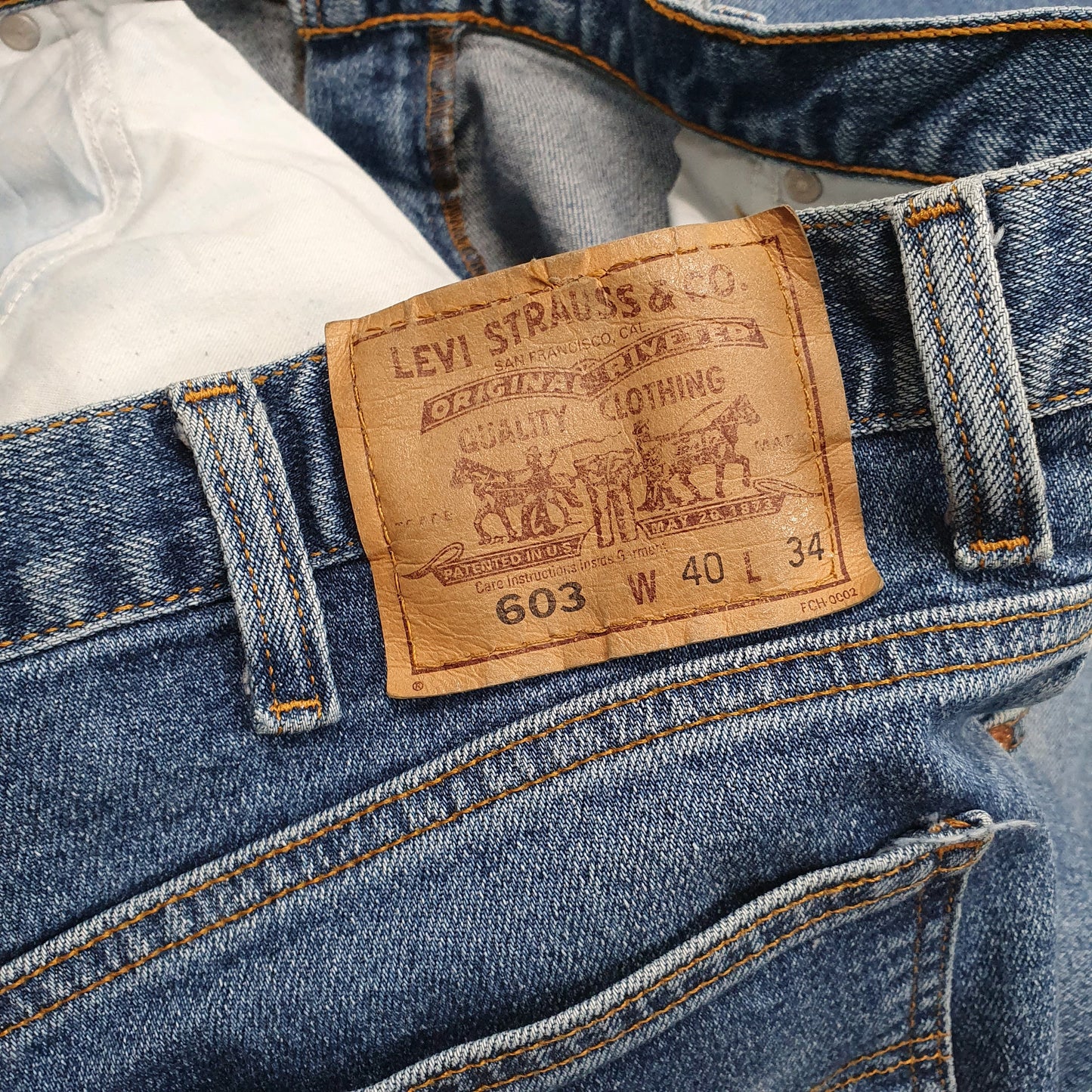 Mens Blue Levis Vintage 90s Orange Tab  Jeans