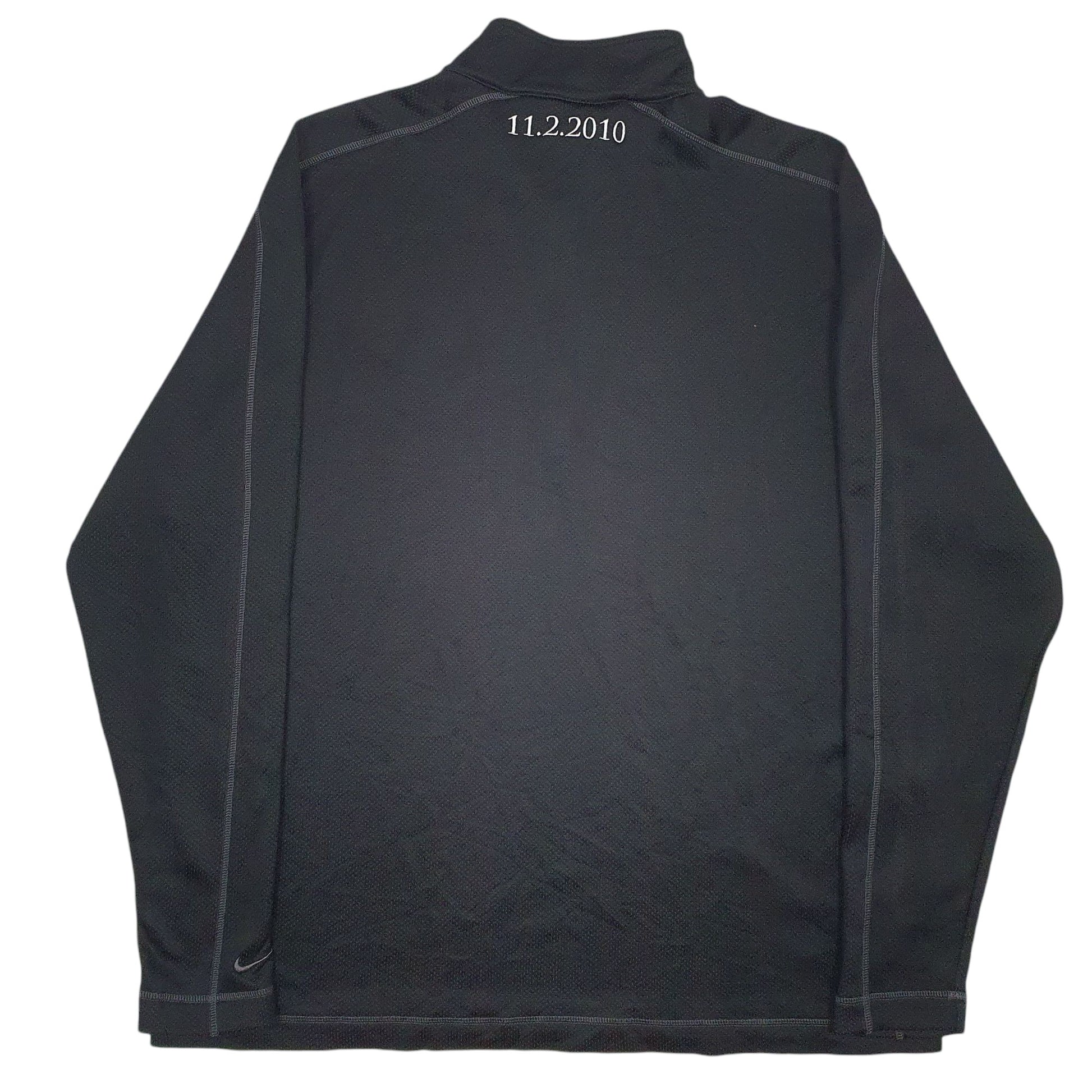 Mens Black Nike Golf Active Wear Therma-Fit Quarter Zip Jumper