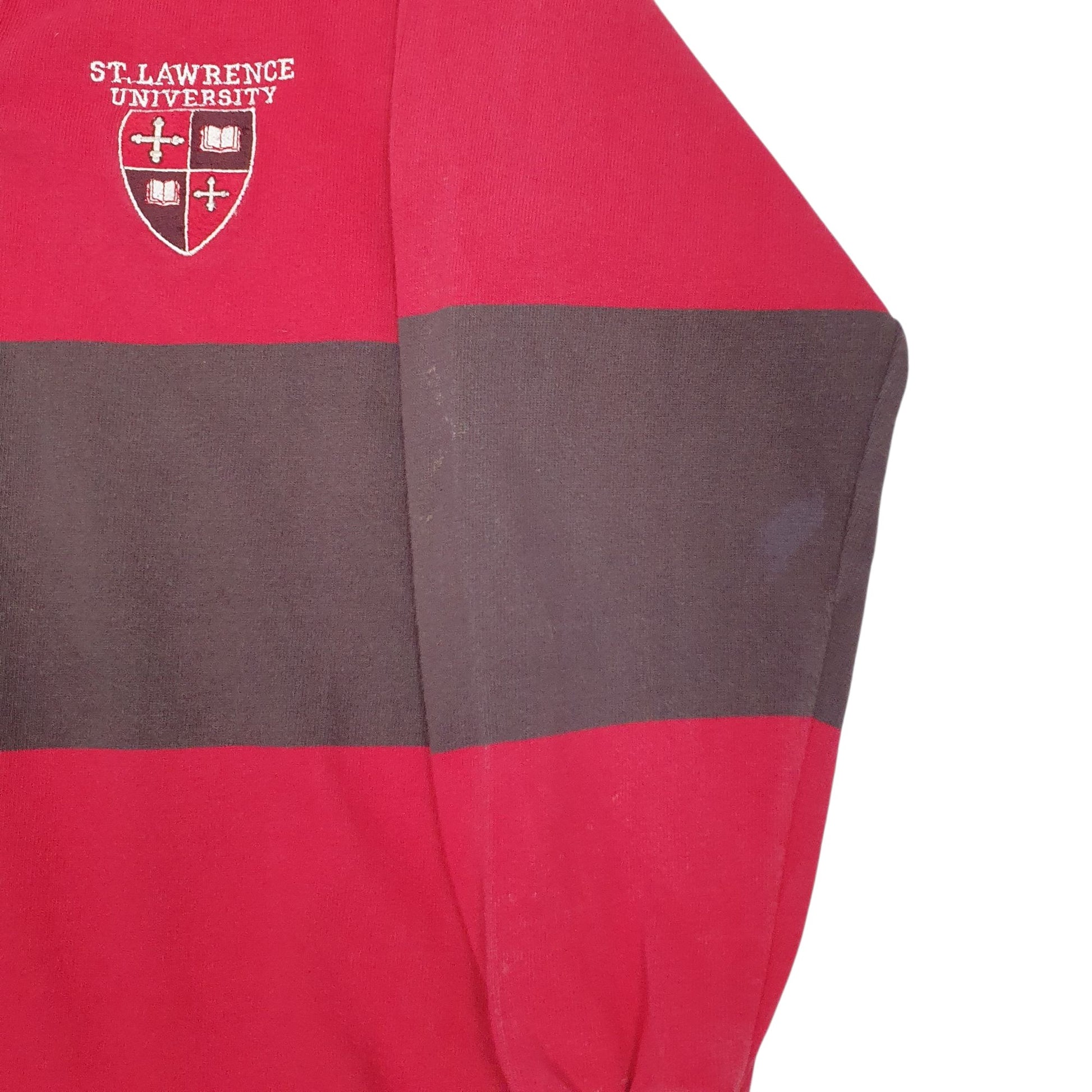 Mens Red Barbarian Rugby Hoodie Polo Shirt
