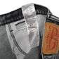 Mens Grey Levis 511 Acid Wash Cut Off  Shorts