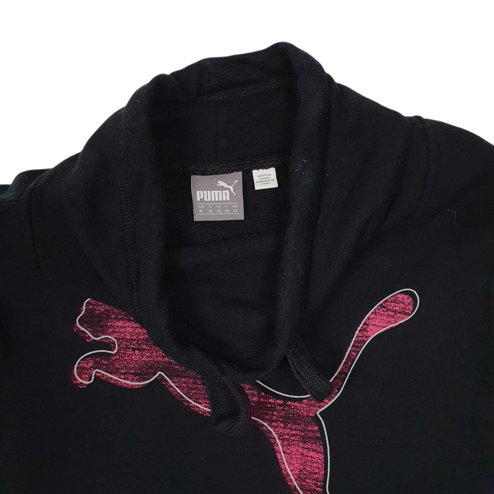 Womens Black Puma  Turtle Neck Jumper