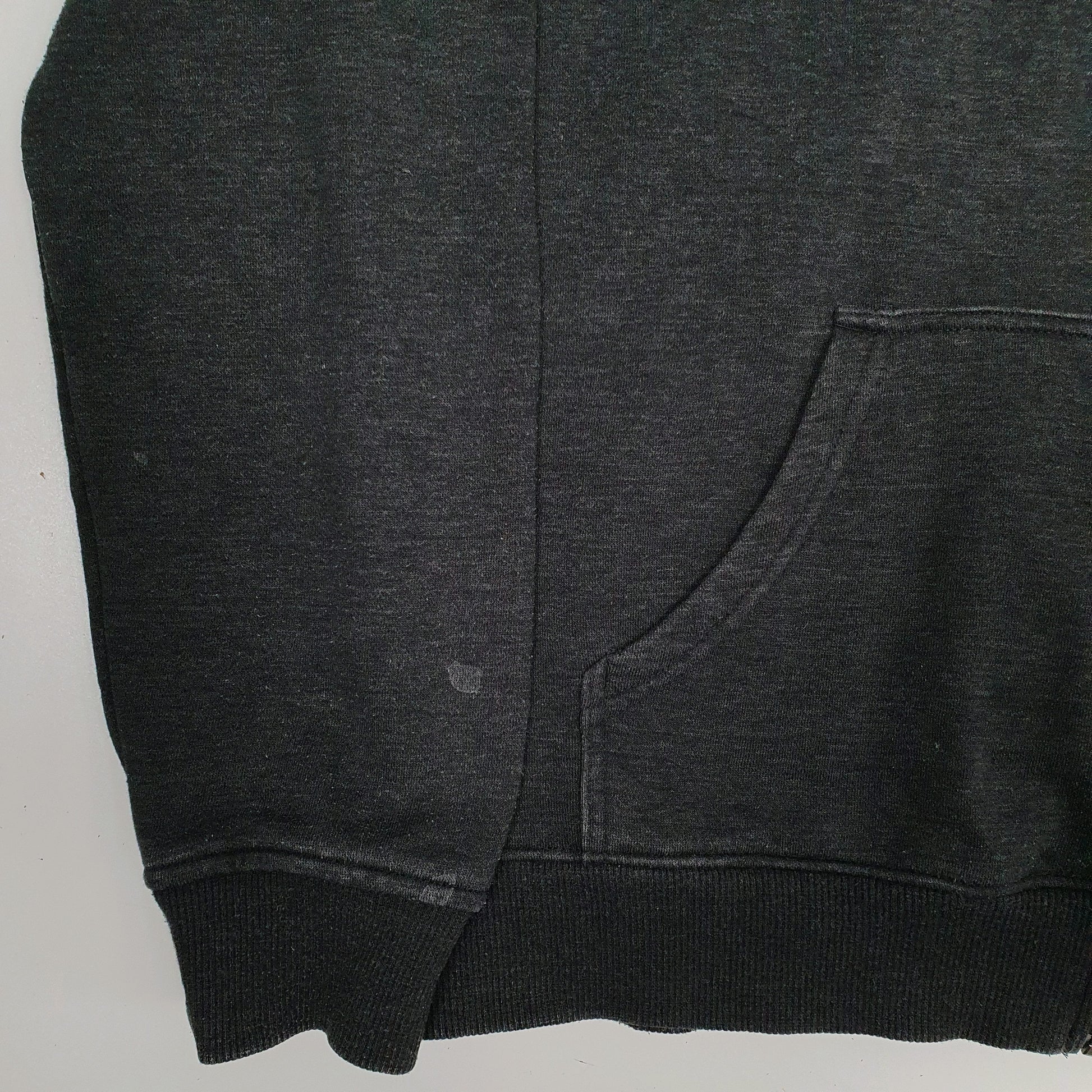 Mens Grey Wrangler Hoodie Full Zip Jumper