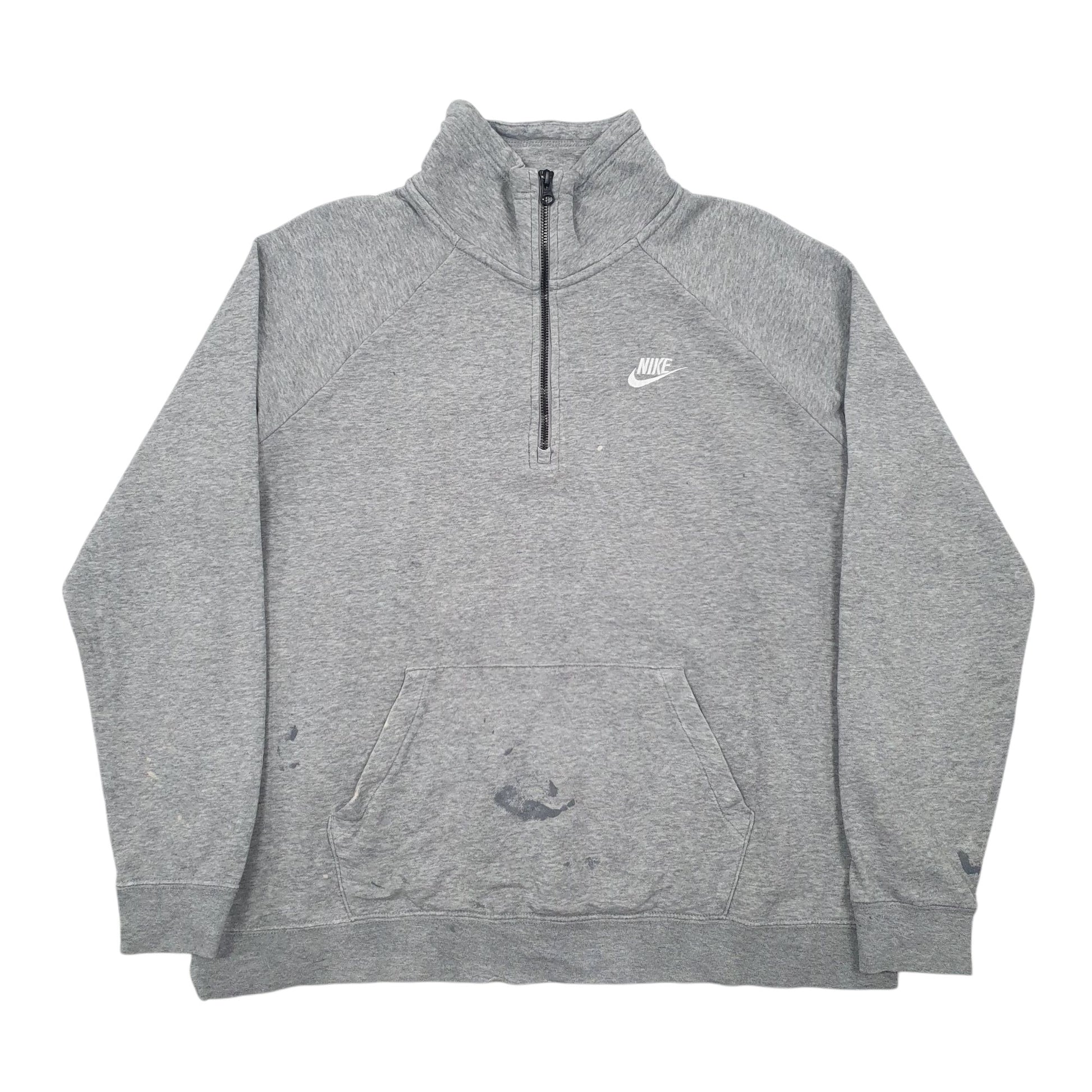 Mens Grey Nike  Quarter Zip Jumper