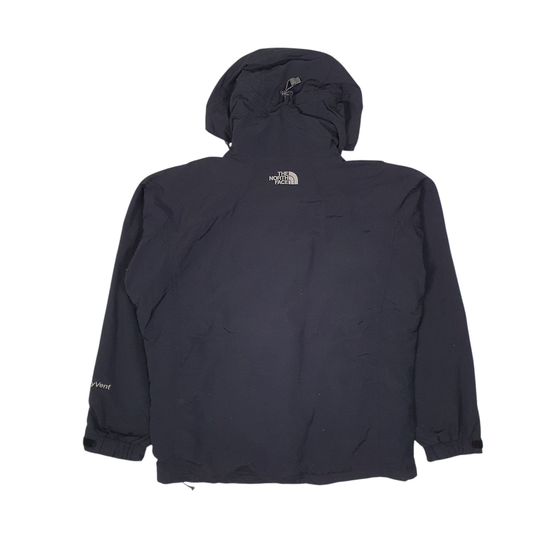 Mens Black The North Face Hyvent Crewneck Coat