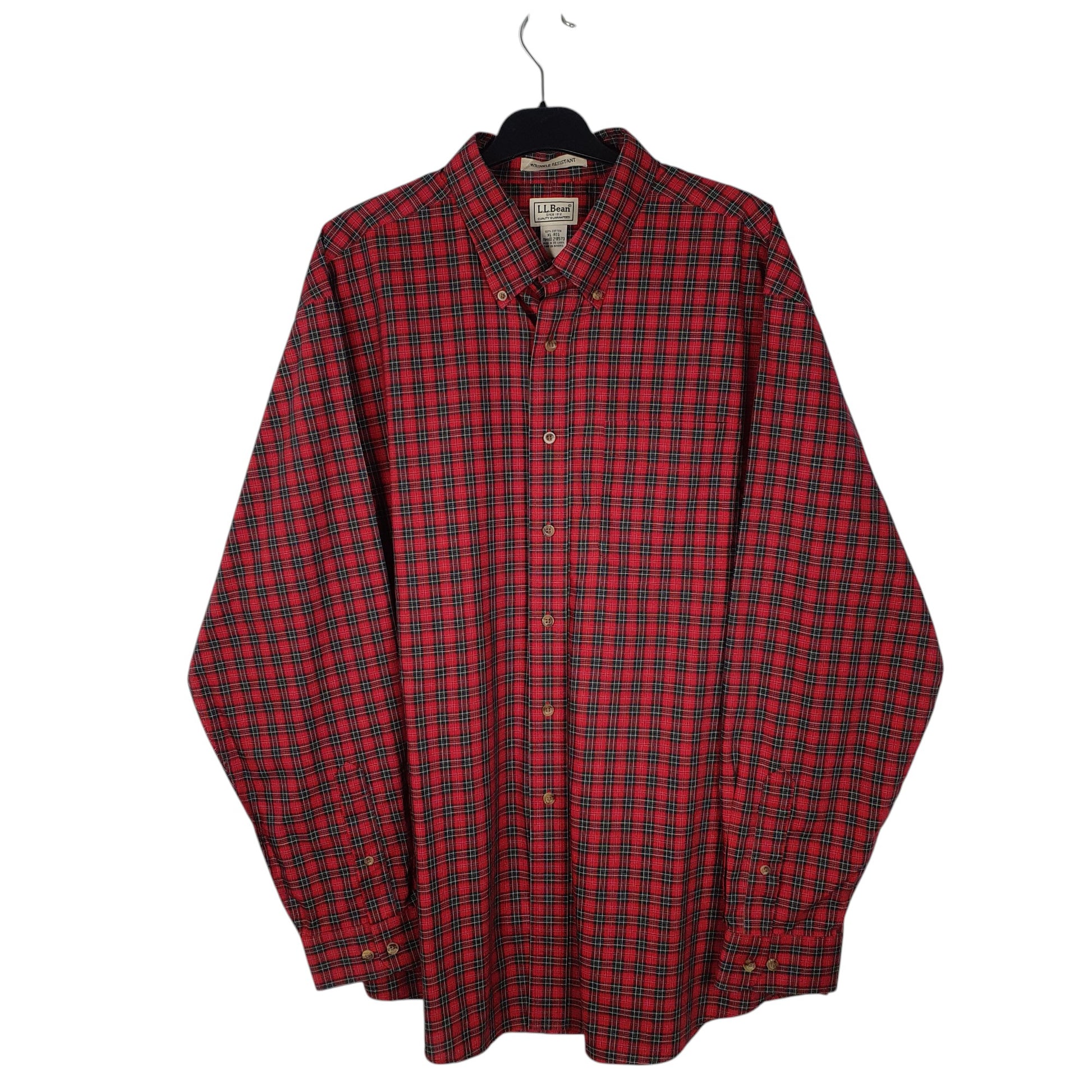 Mens Red L.L.Bean  Long Sleeve Shirt
