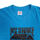 Mens Blue Hanes Single Stitch Vintage 90s Roofing  T Shirt