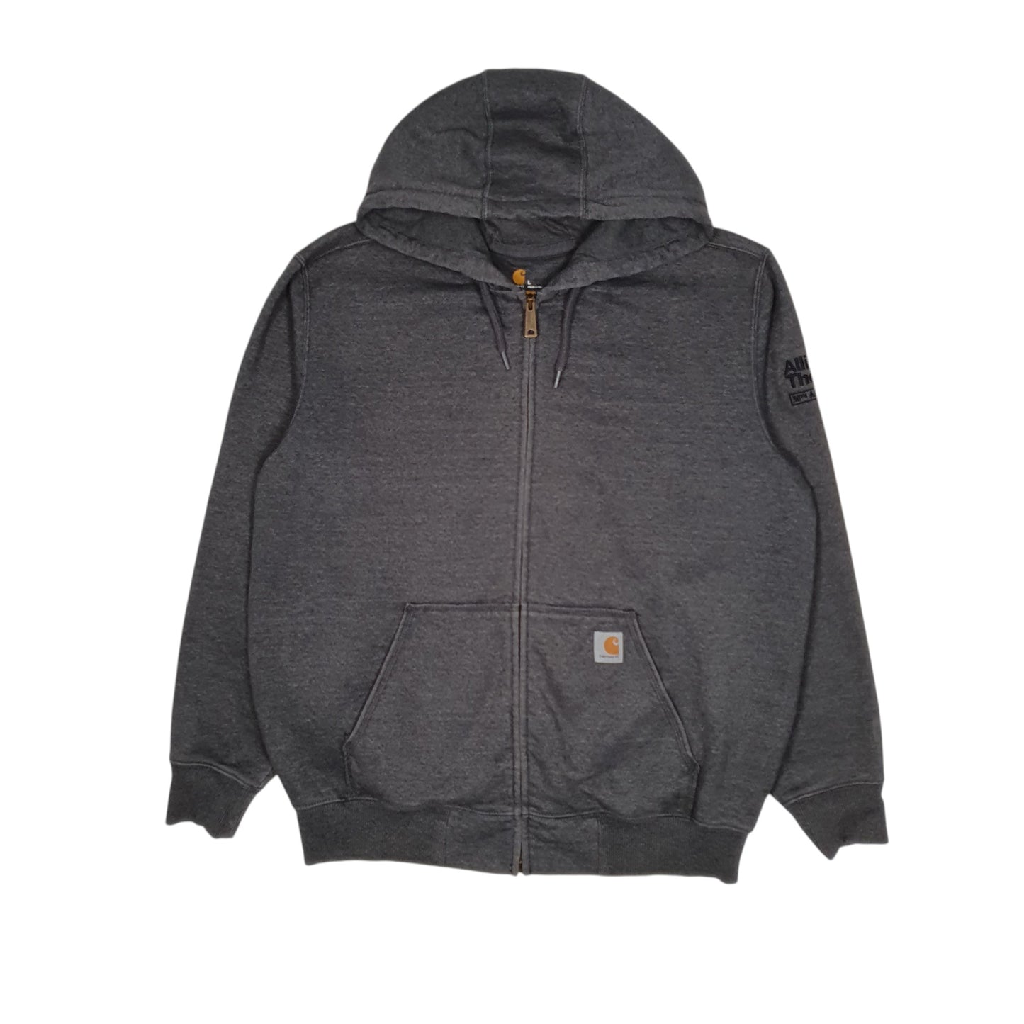 Mens Grey Carhartt Hoodie Full Zip Jumper