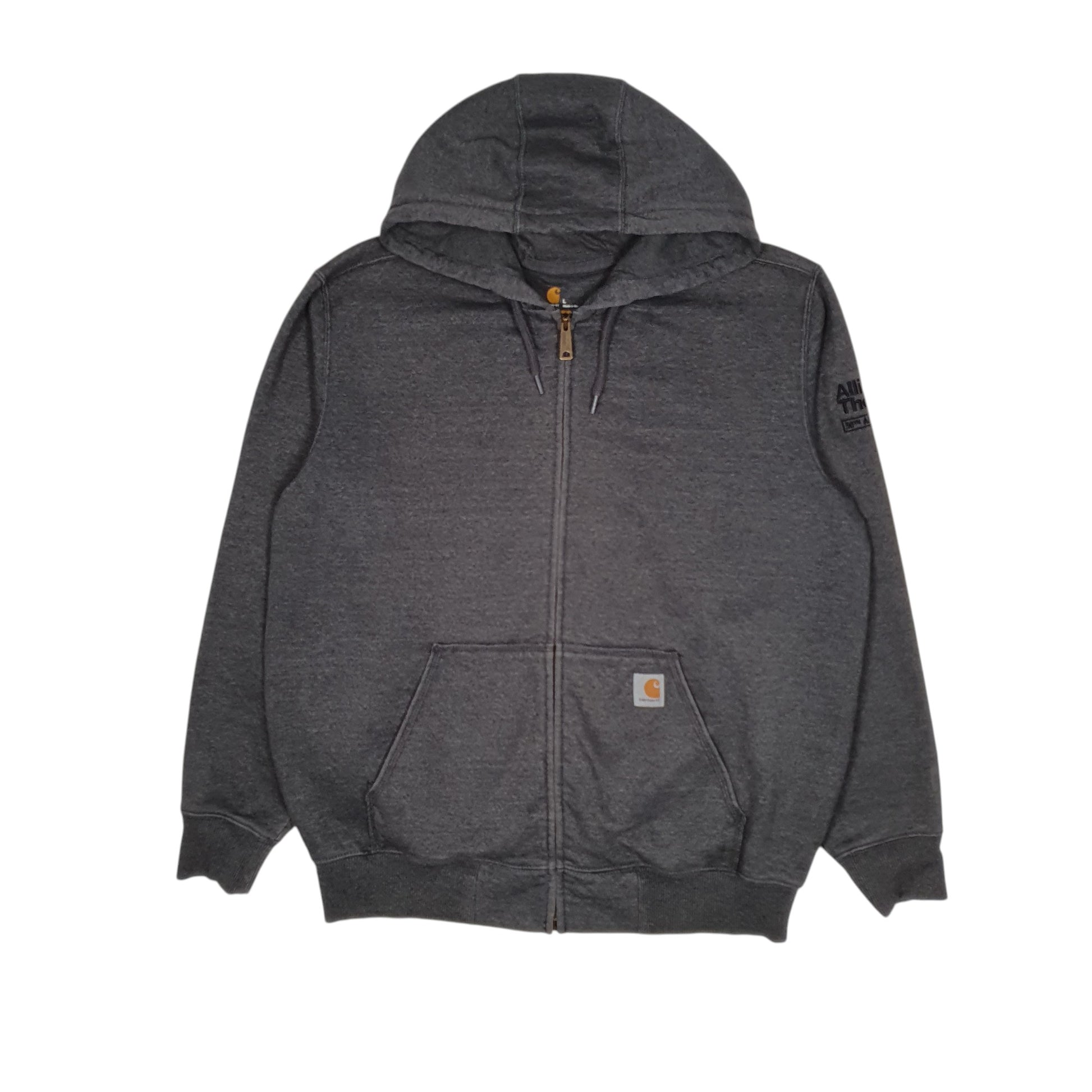 Mens Grey Carhartt Hoodie Full Zip Jumper