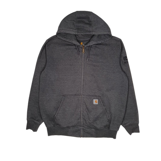 Mens Grey Carhartt Hoodie Full Zip Jumper