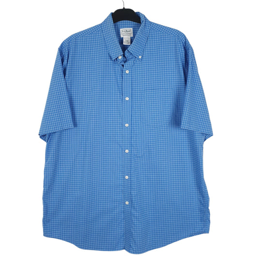 Mens Blue L.L.Bean  Short Sleeve Shirt