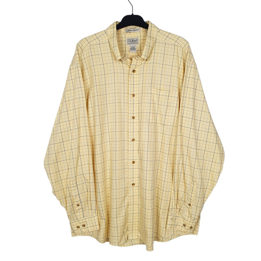 Mens Yellow L.L.Bean  Long Sleeve Shirt