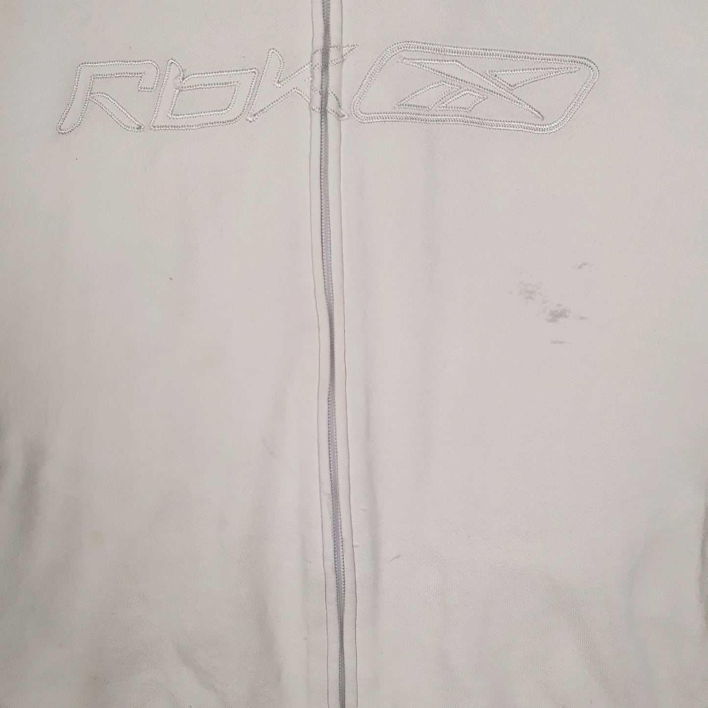 Womens Cream Reebok Hoodie Full Zip Jumper