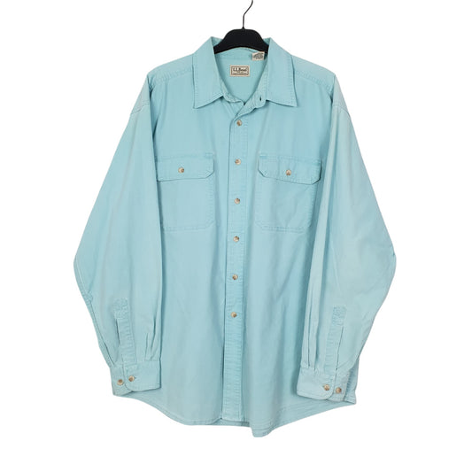 Mens Blue L.L.Bean  Long Sleeve Shirt
