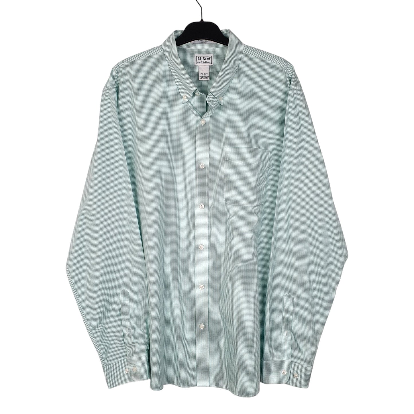 Mens Green L.L.Bean  Long Sleeve Shirt