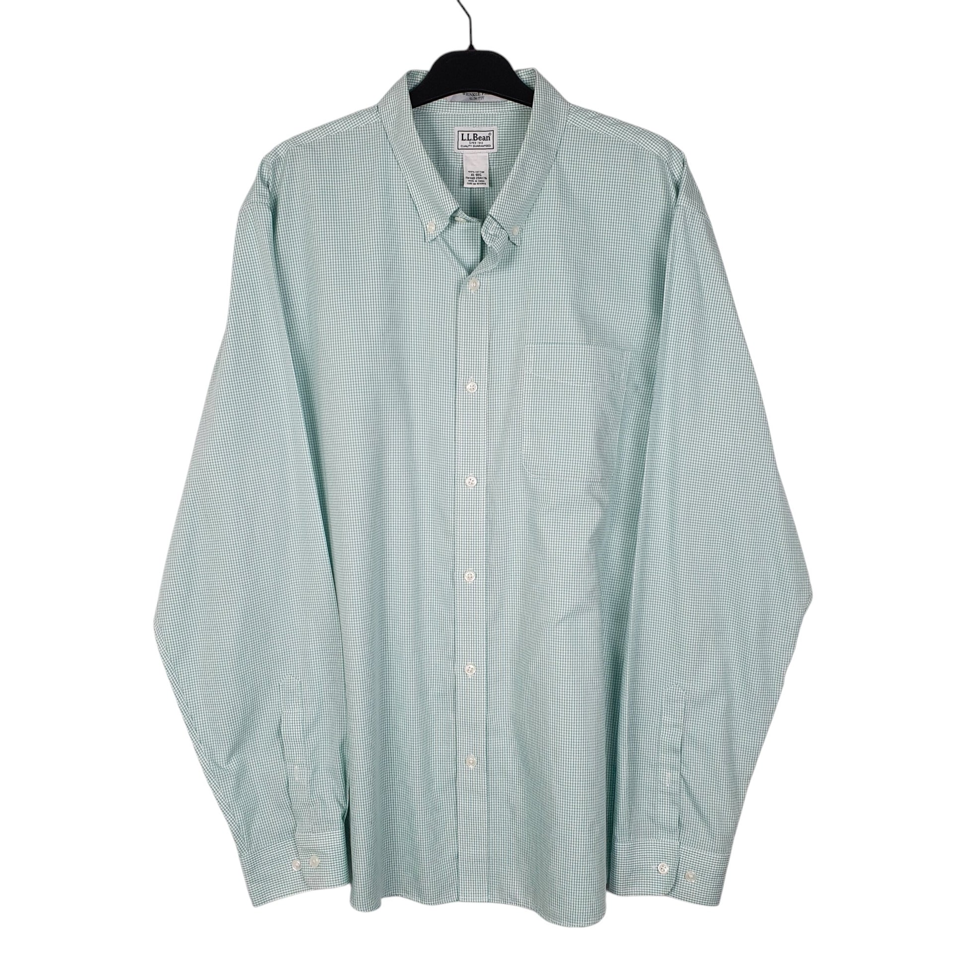 Mens Green L.L.Bean  Long Sleeve Shirt