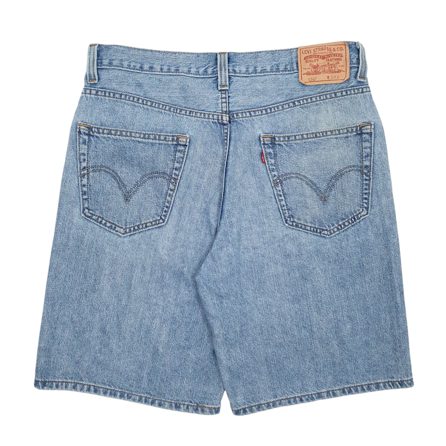 Mens Blue Levis 550 Hoodie Shorts