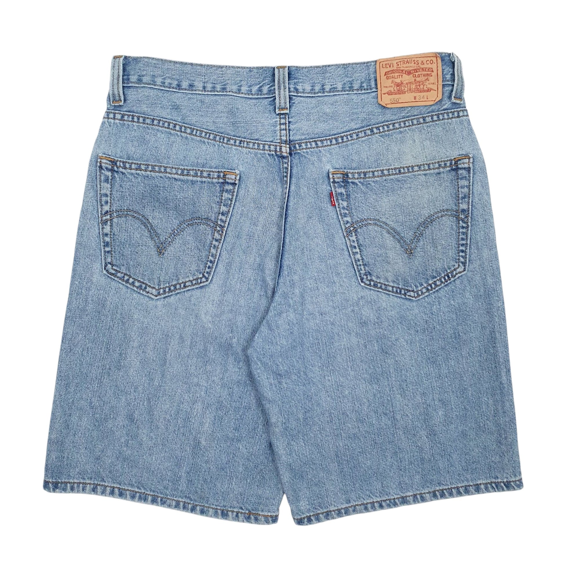Mens Blue Levis 550 Hoodie Shorts