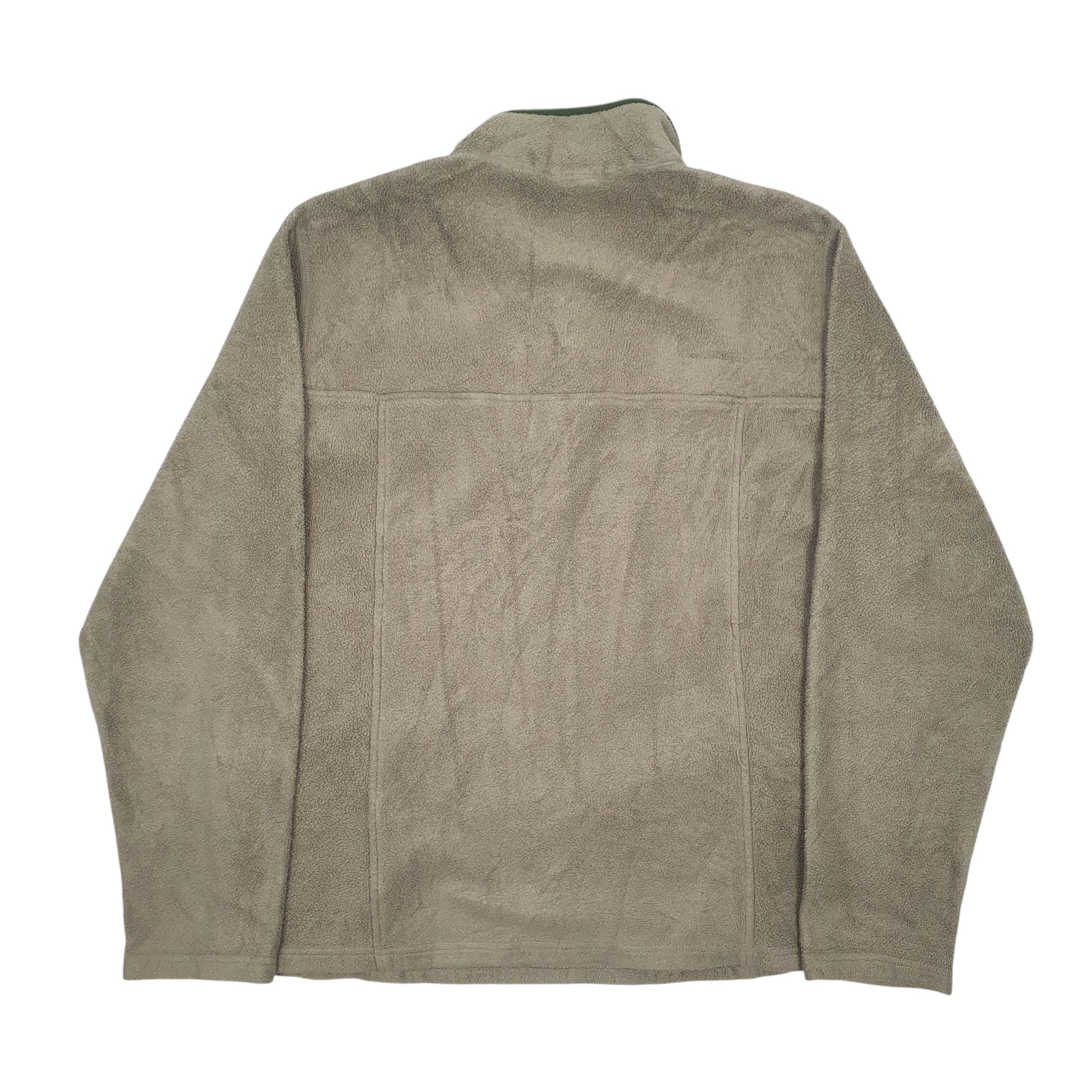 Mens Green LL Bean Vintage 90s Snap-T Quarter Zip Jumper