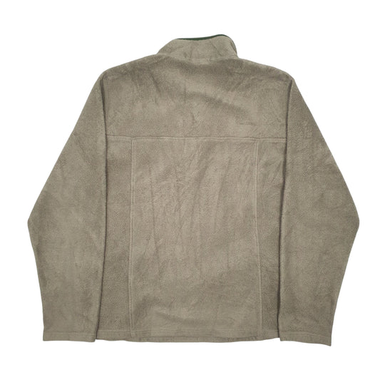 Mens Green LL Bean Vintage 90s Snap-T Quarter Zip Jumper