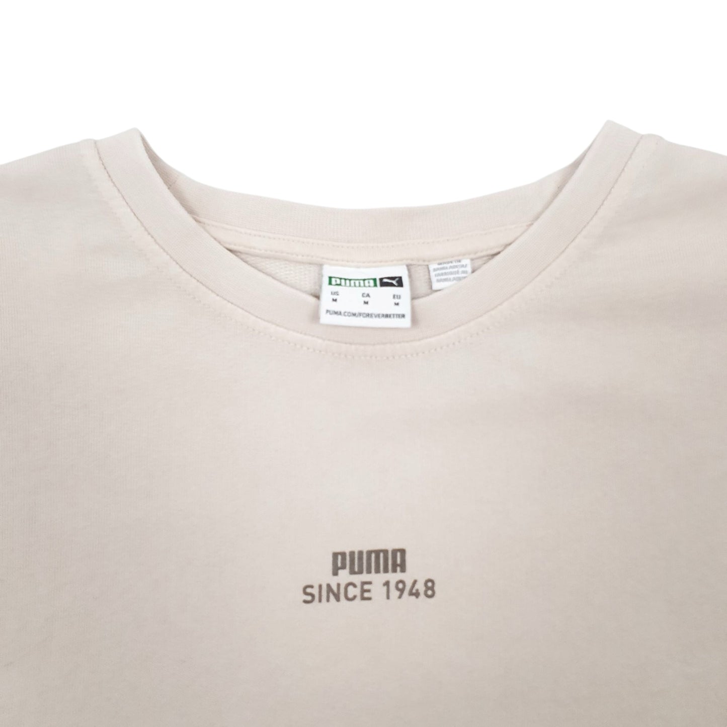 Mens Beige Puma  Crewneck Jumper