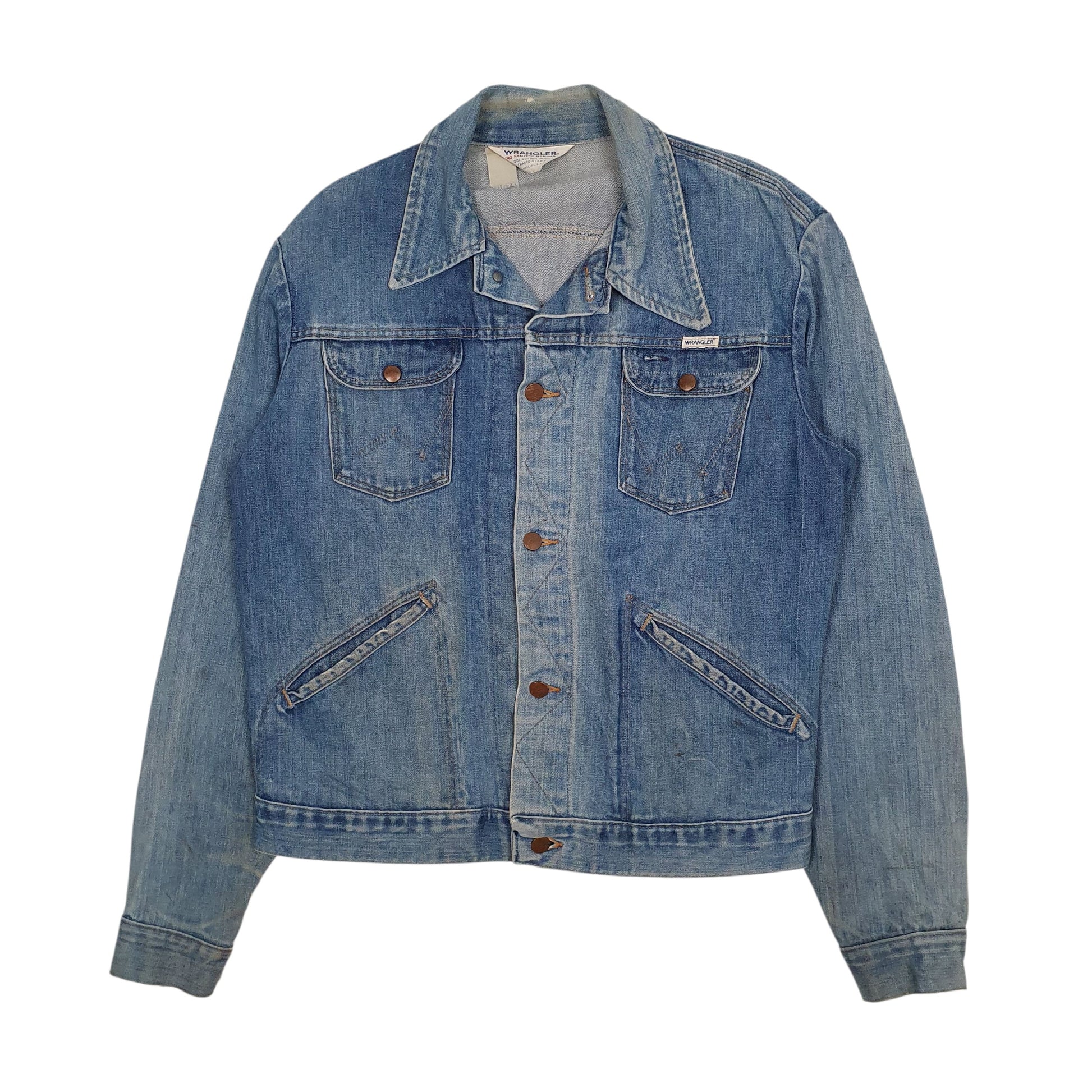 Mens Blue Wrangler Vintage 70s No Fault Made In USA  Coat