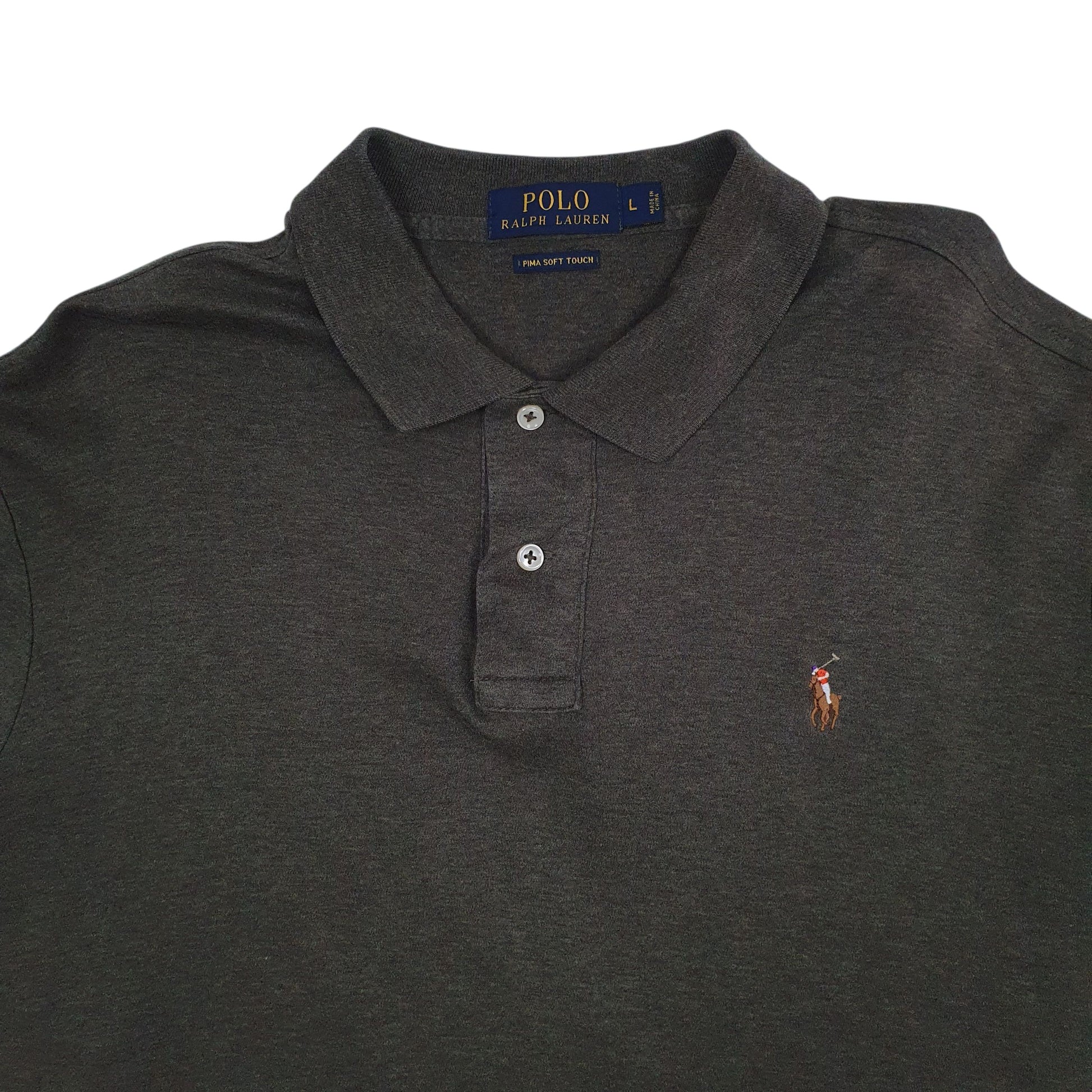 Mens Green Polo Ralph Lauren Pima Soft Touch  Polo Shirt