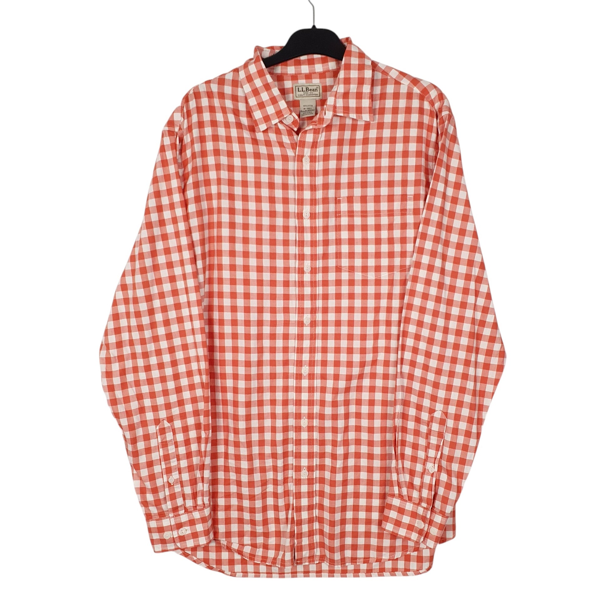 Mens Orange L.L.Bean  Long Sleeve Shirt