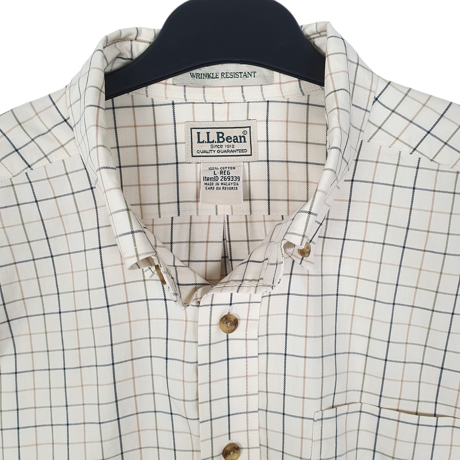 Mens Cream L.L.Bean   Shirt