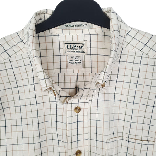 Mens Cream L.L.Bean   Shirt