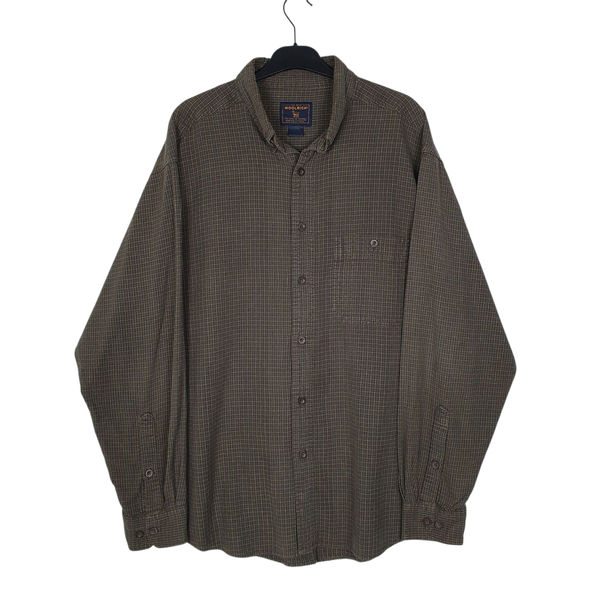 Mens Green Woolrich  Long Sleeve Shirt