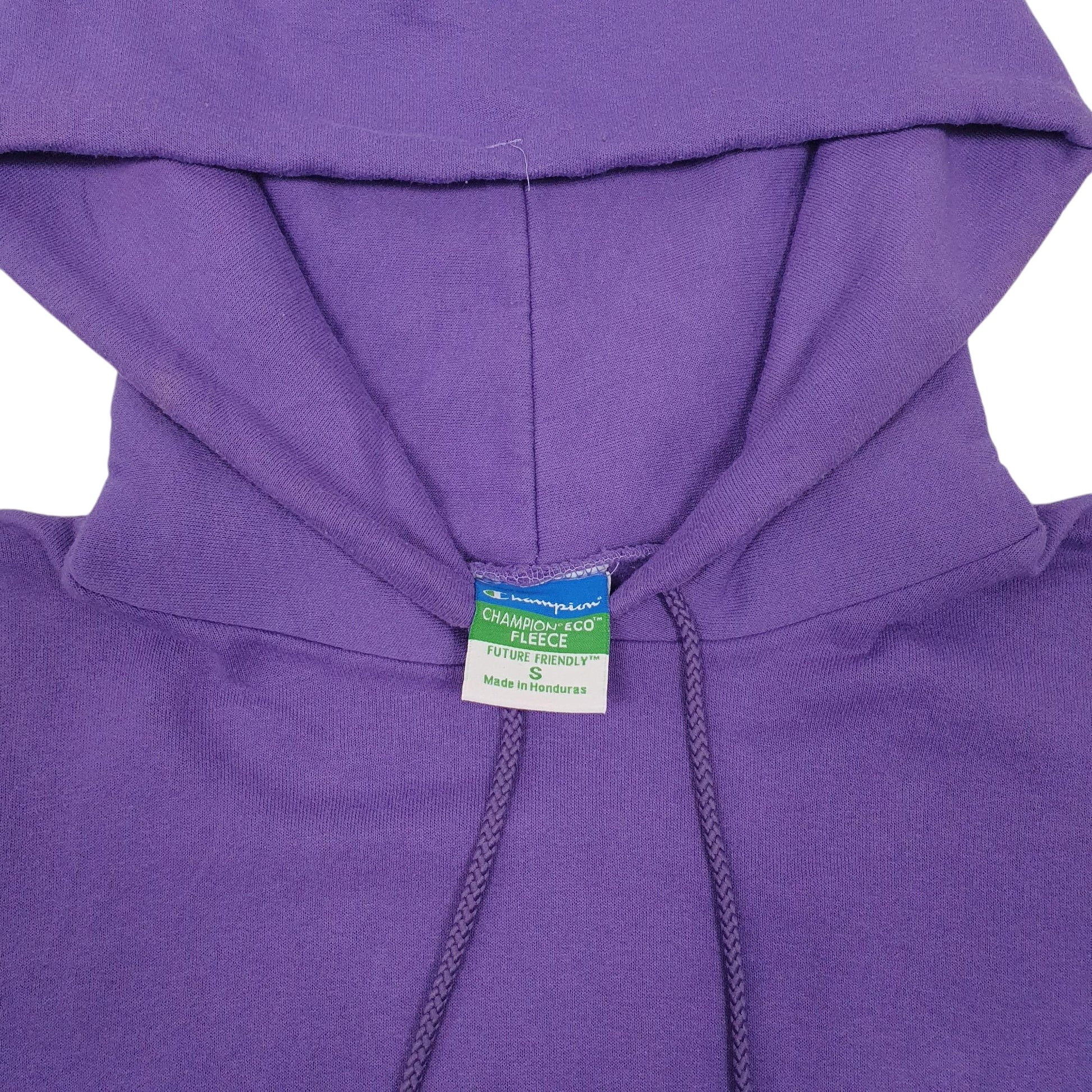 Mens Purple Champion Faint stains on the upper left sleeve. Hoodie Jumper