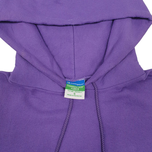 Mens Purple Champion Faint stains on the upper left sleeve. Hoodie Jumper