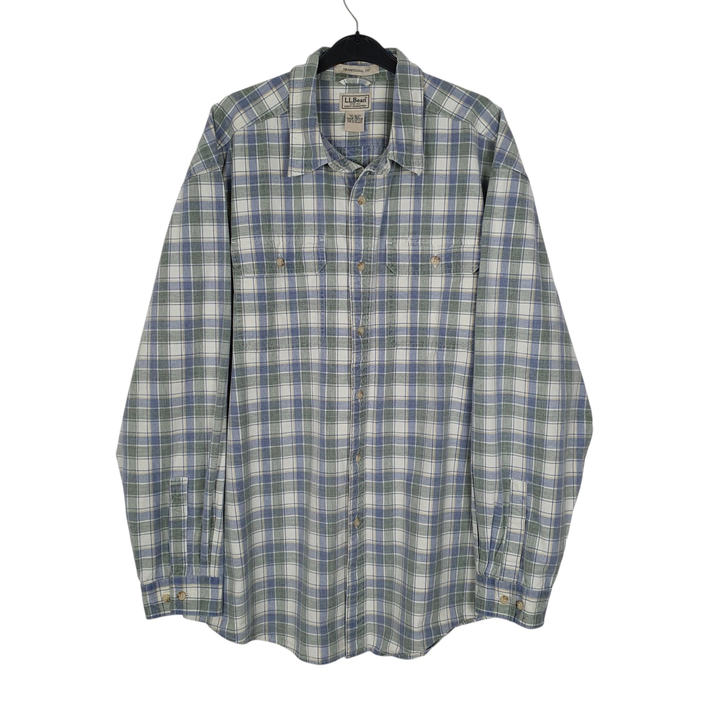 Mens Blue L.L.Bean  Long Sleeve Shirt