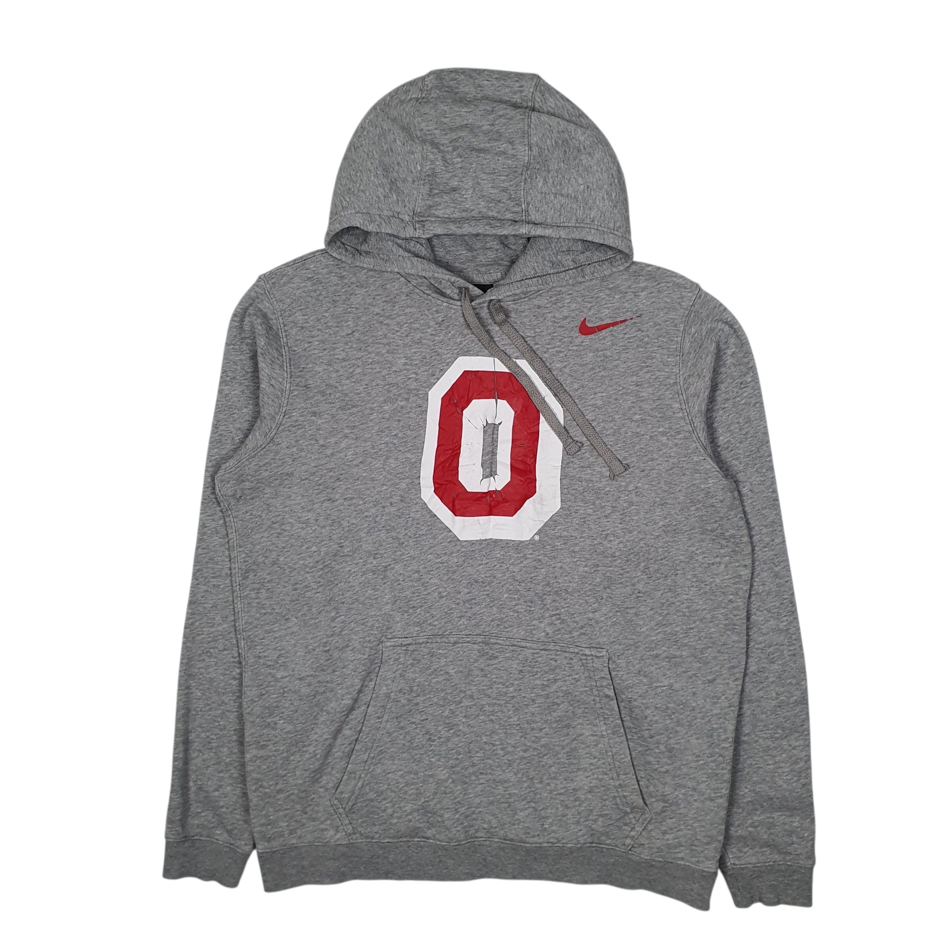 Mens Grey Nike Ohio State Hoodie Jumper