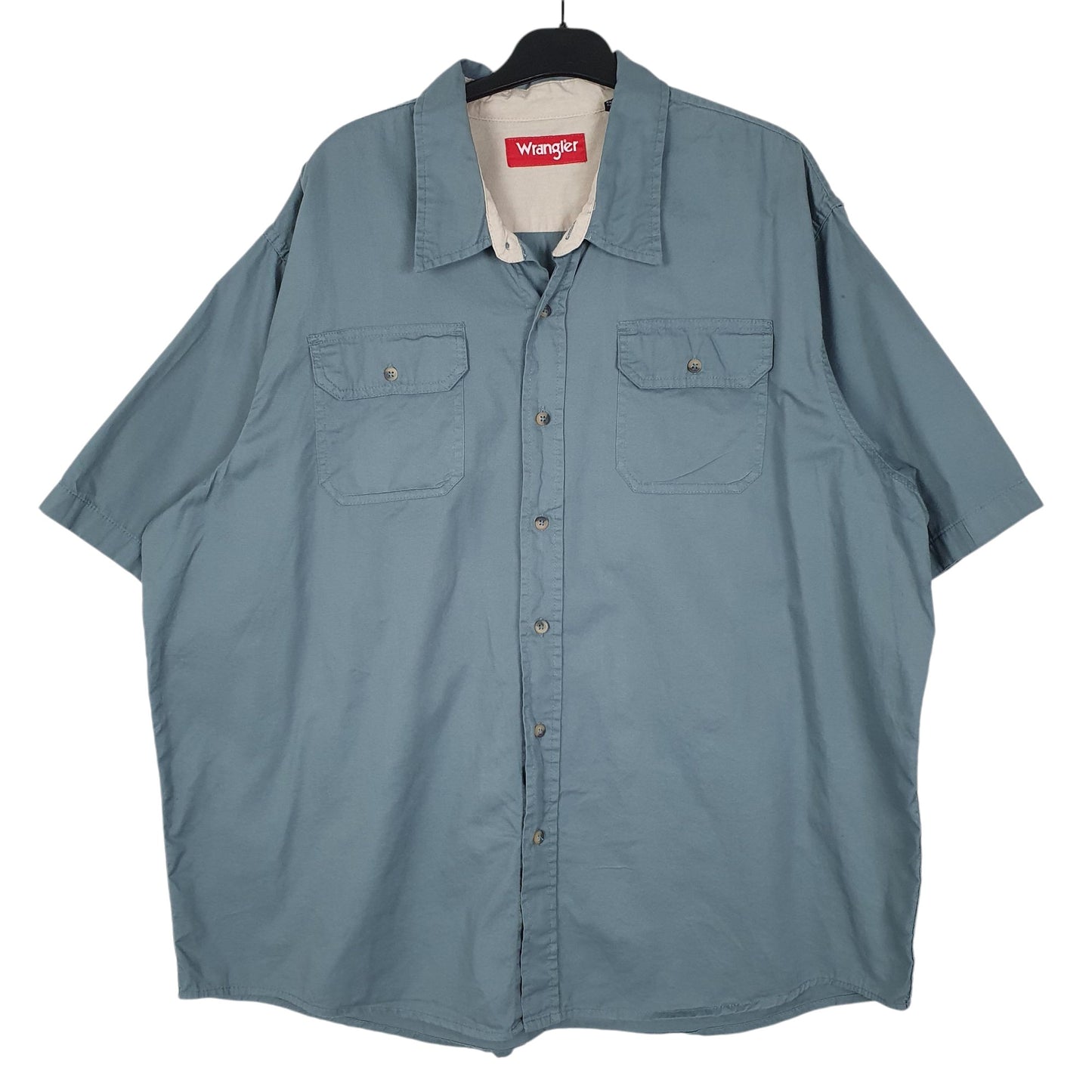 Mens Blue Wrangler  Short Sleeve Shirt