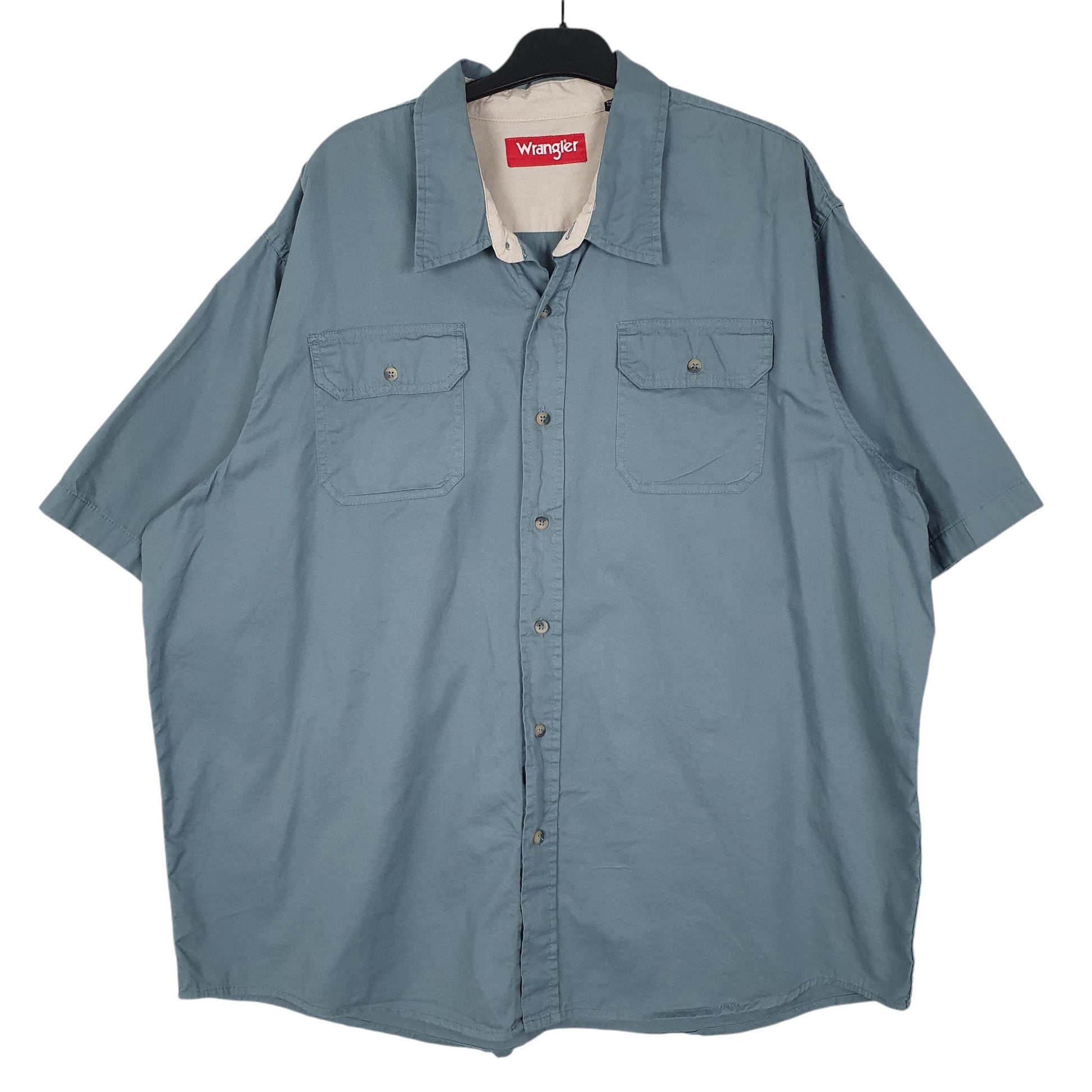 Mens Blue Wrangler  Short Sleeve Shirt