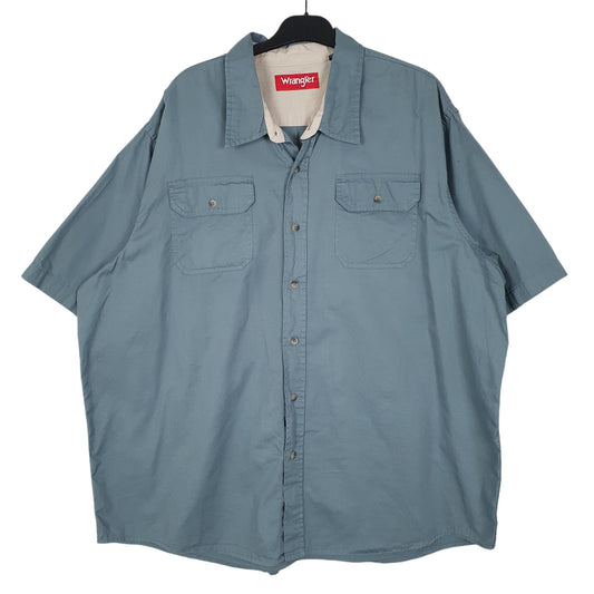 Mens Blue Wrangler  Short Sleeve Shirt