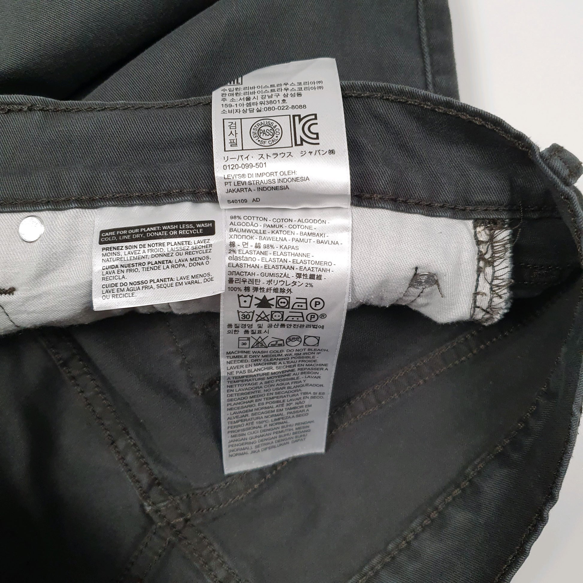 Mens Grey Levis   Trousers