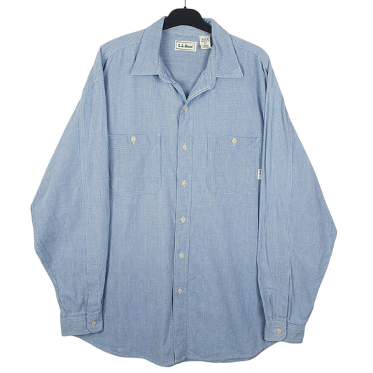 Mens Blue L.L.Bean  Long Sleeve Shirt