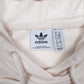 Womens Cream Adidas Crop Top Hoodie Jumper
