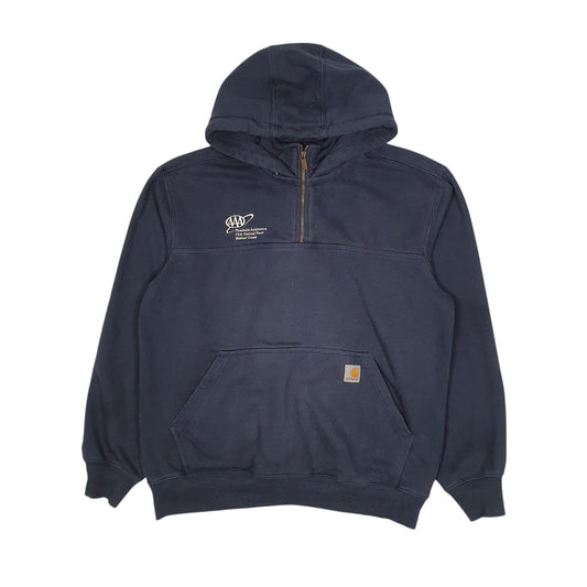Mens Navy Carhartt Quarter Zip Full Zip Jumper