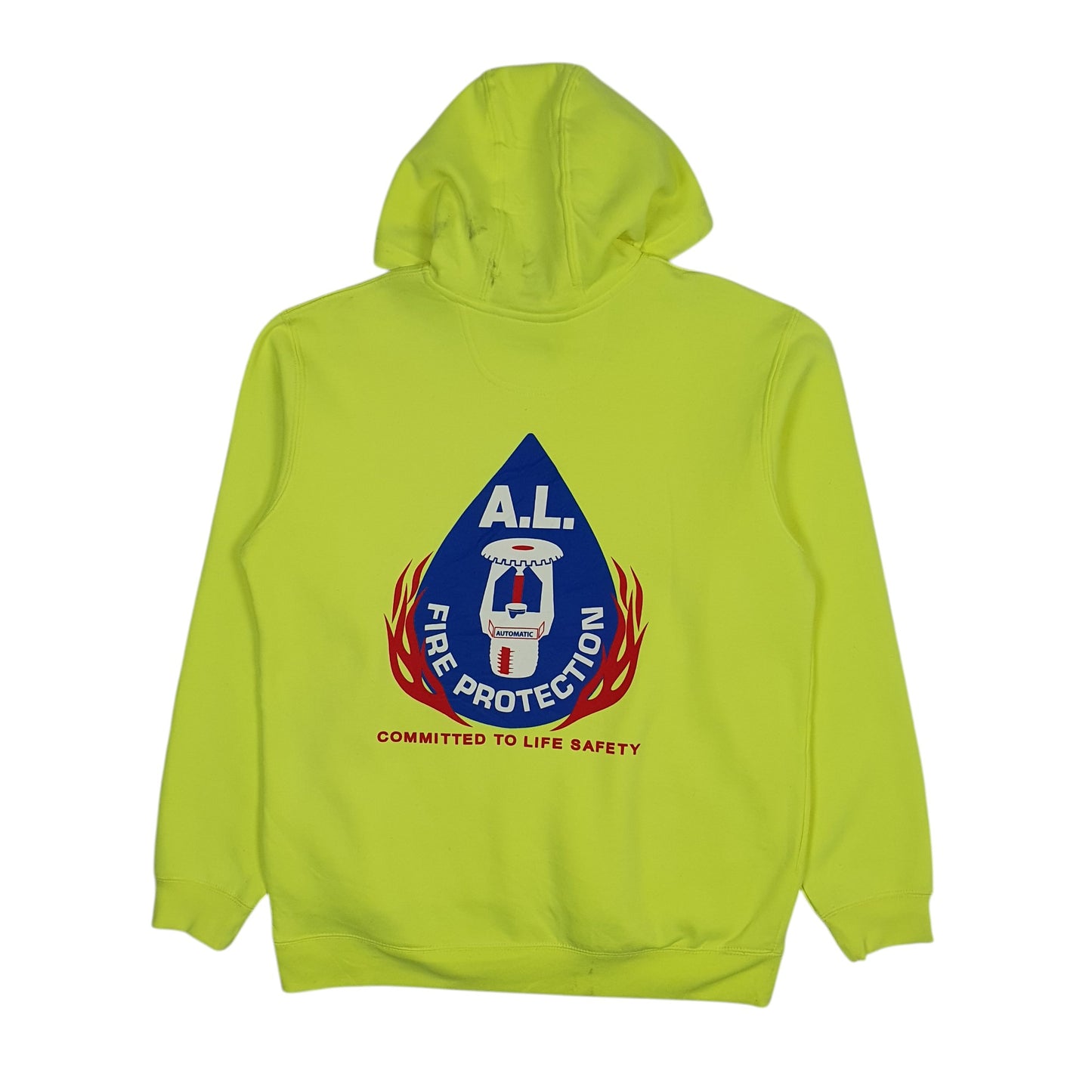 Mens Yellow Carhartt Hi Vis Fire Hoodie Jumper