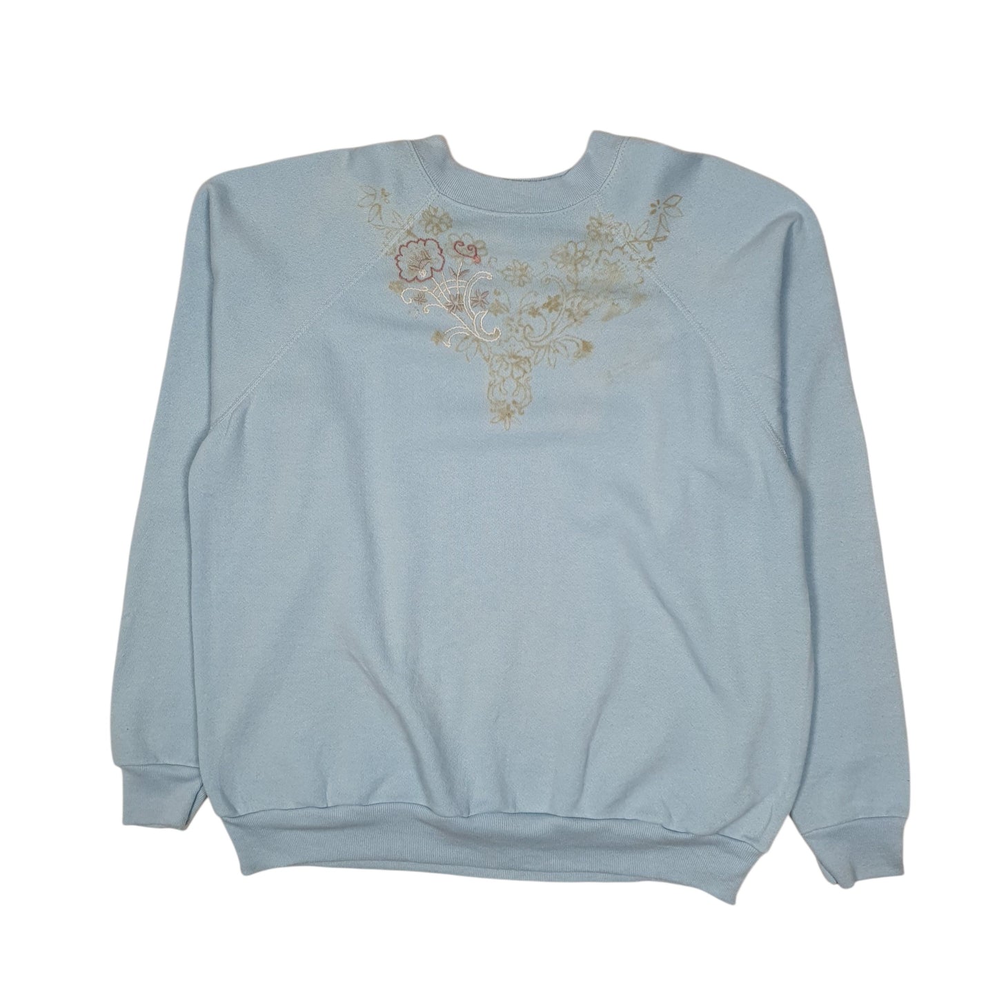 Mens Blue Tultex Vintage 90s Crewneck Jumper