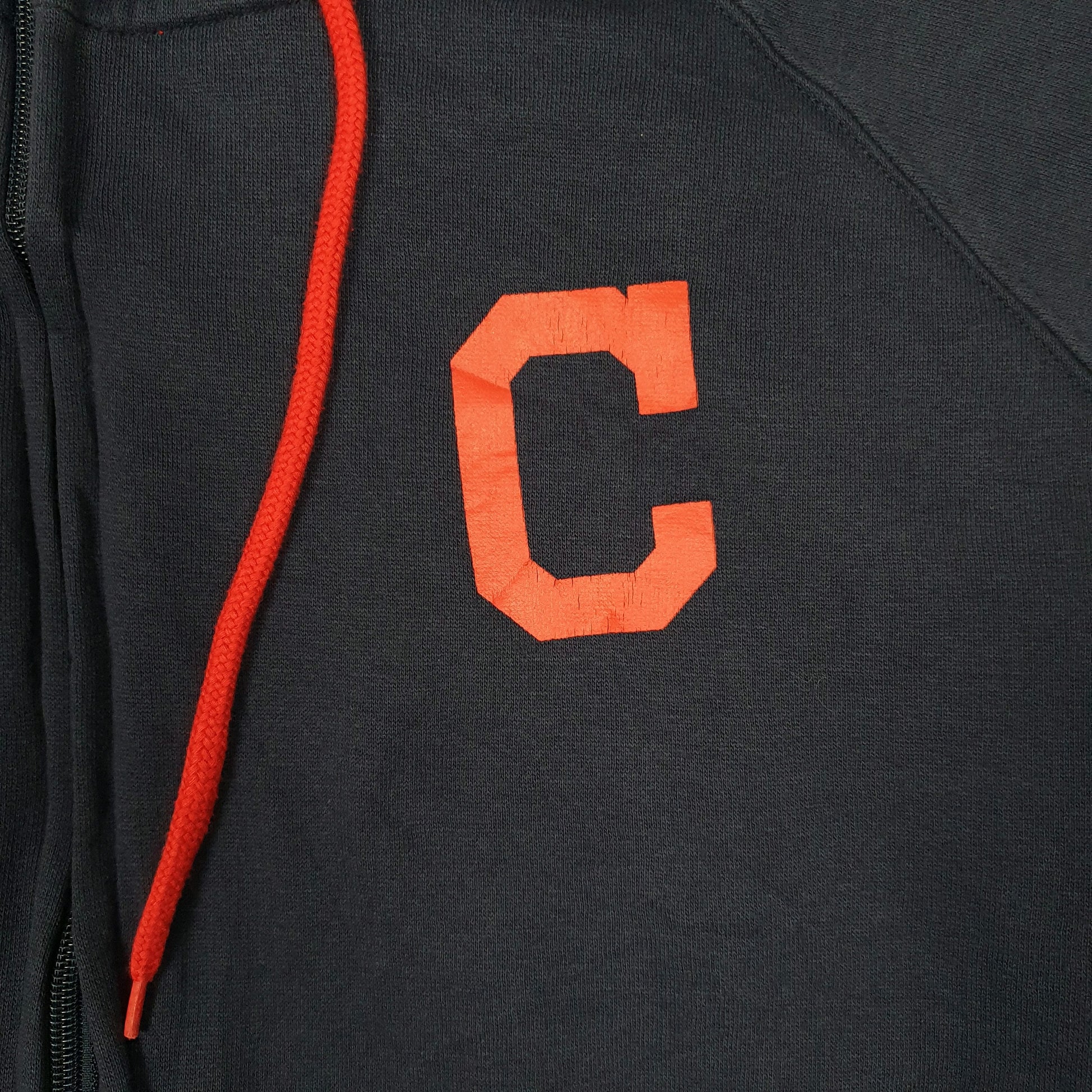 Womens Navy MLB Cleveland Indians Baseball Hoodie Full Zip Jumper