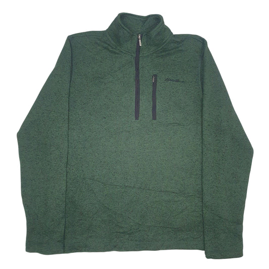 Mens Green Eddie Bauer  Quarter Zip Jumper